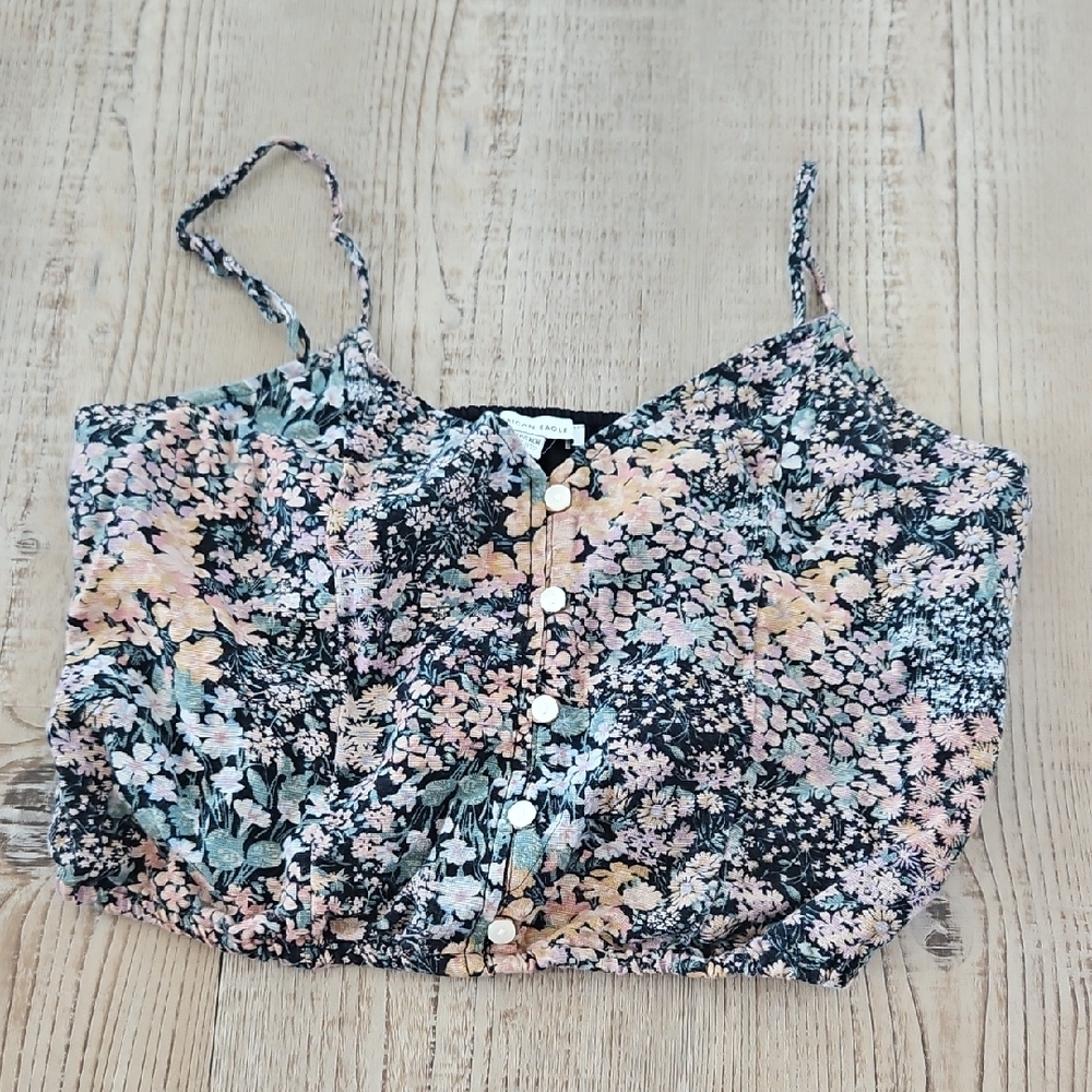 American Eagle Outfitters Floral Crop Tank